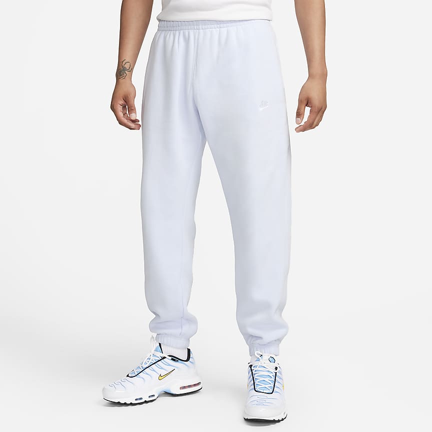 Nike Sportswear Club Jersey Jogger Pants Size L Grey Mens Straight Leg 