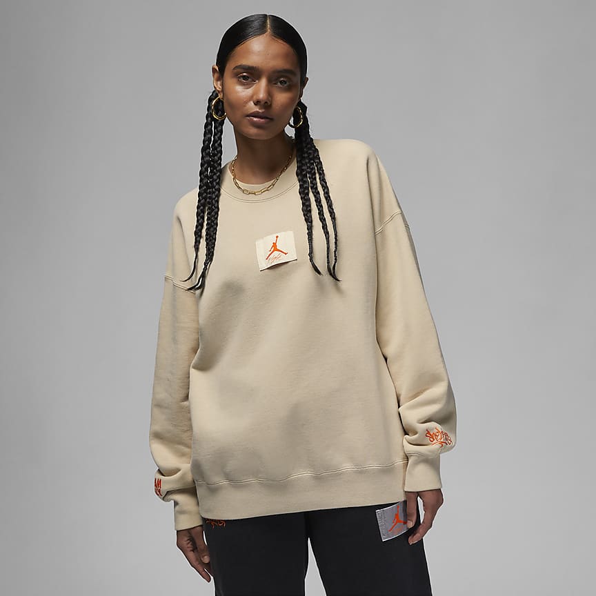 Nike sportswear crew shop trend sweatshirt oatmeal