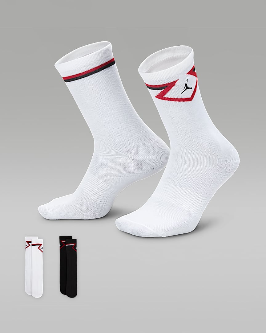 Jordan Big Kids' Diamond High Crew Socks (2 Pairs)