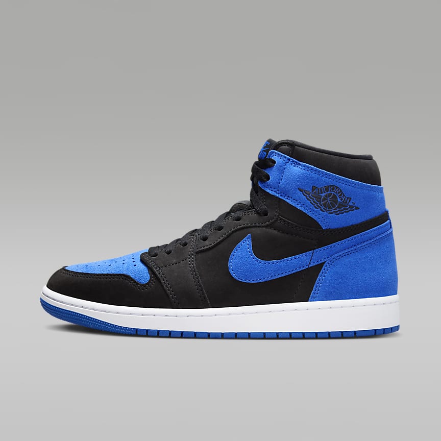 Jordan 1 mid black red blue discount