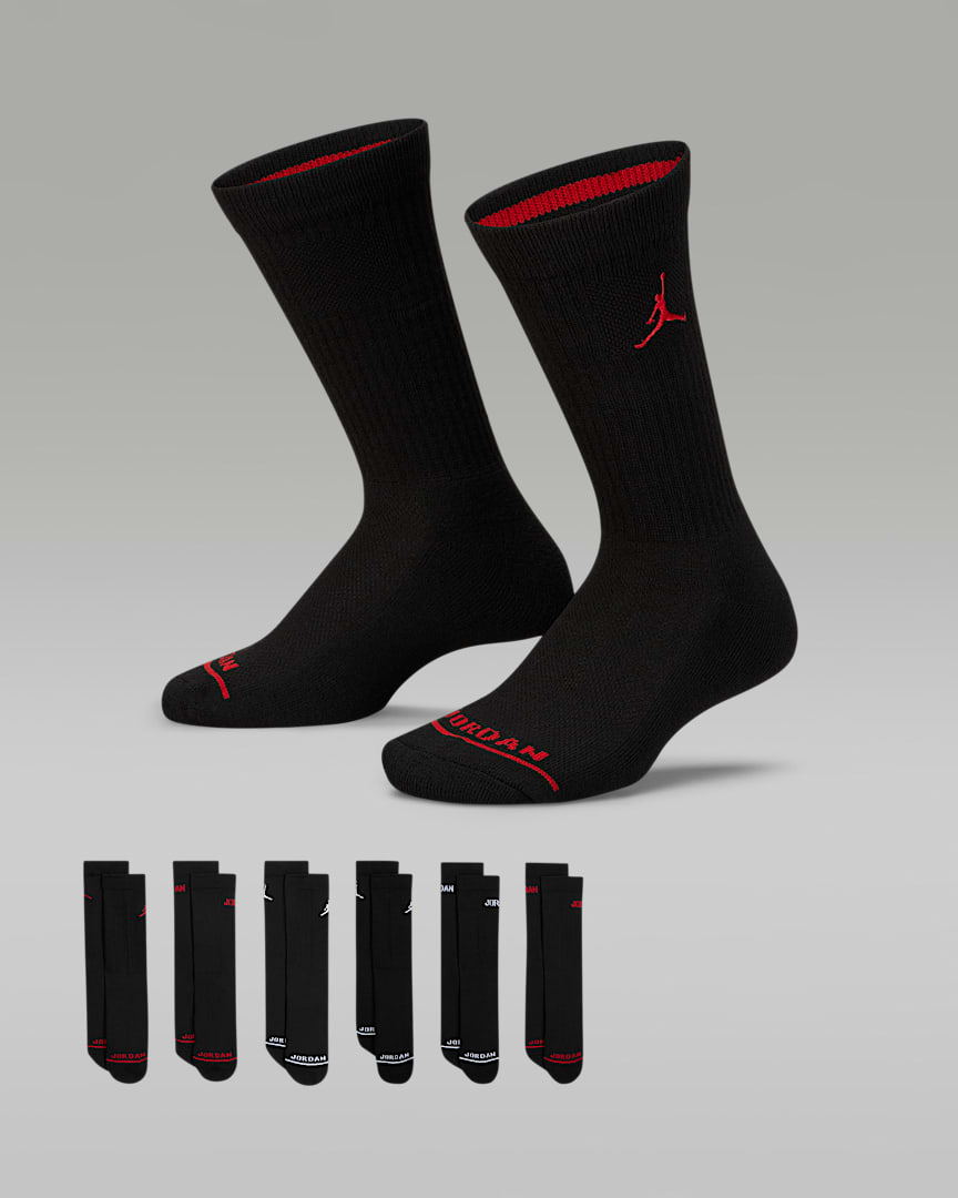 Jordan Legend Kids' Crew Socks Box Set (6-Pairs)