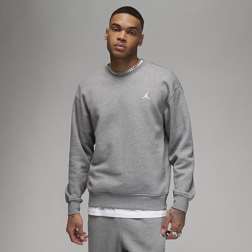 Jordan Essentials Men's Fleece Crew-Neck Sweatshirt. Nike PT