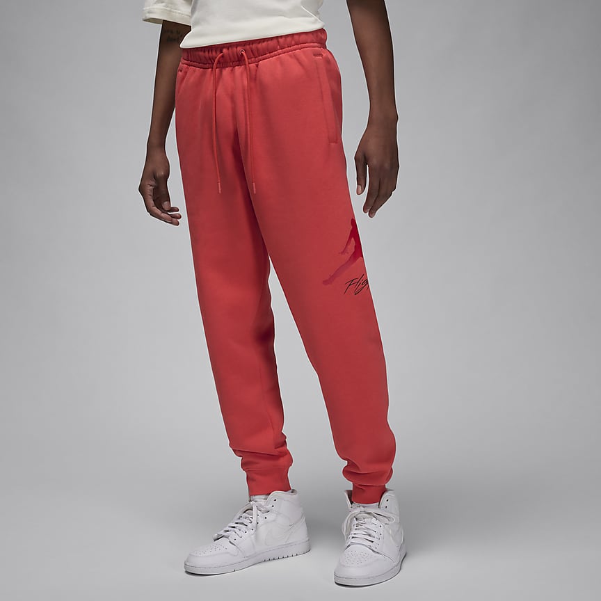 Jordan Essentials All Over Print Nike Men's Fleece Pants Jogger Beige XL