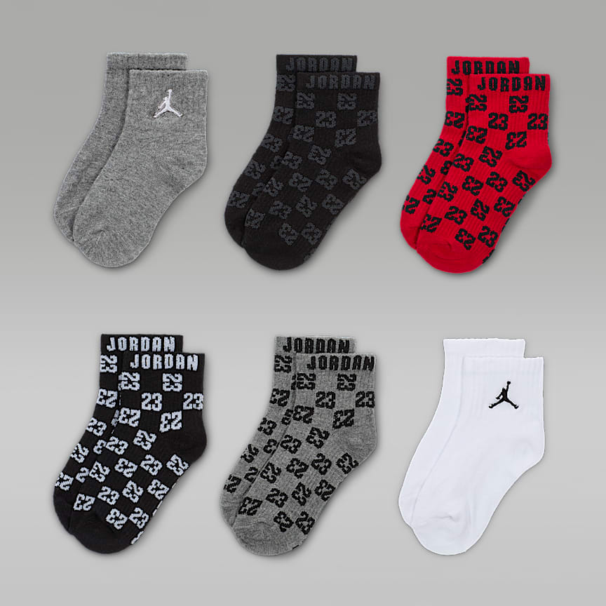 Jordan Big Kids' Legend Crew Socks (6 Pairs)