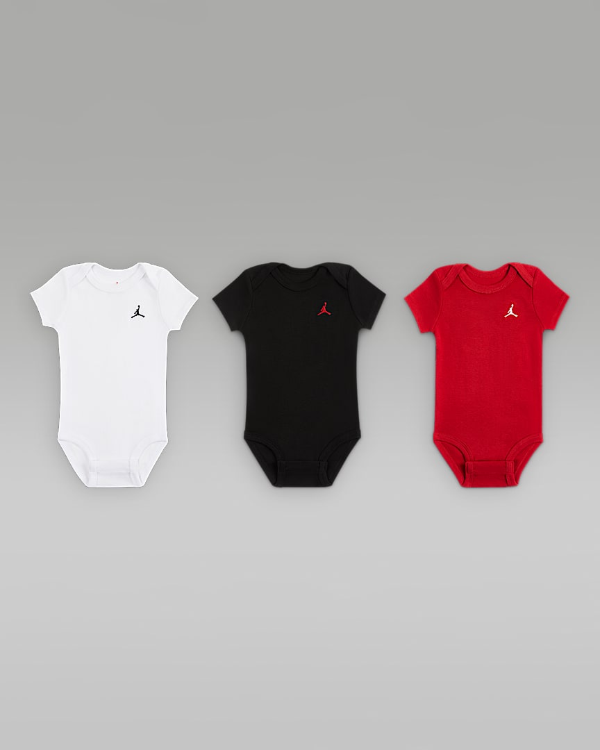 Jordan Everyday Essentials Baby Bodysuits (3-Pack)