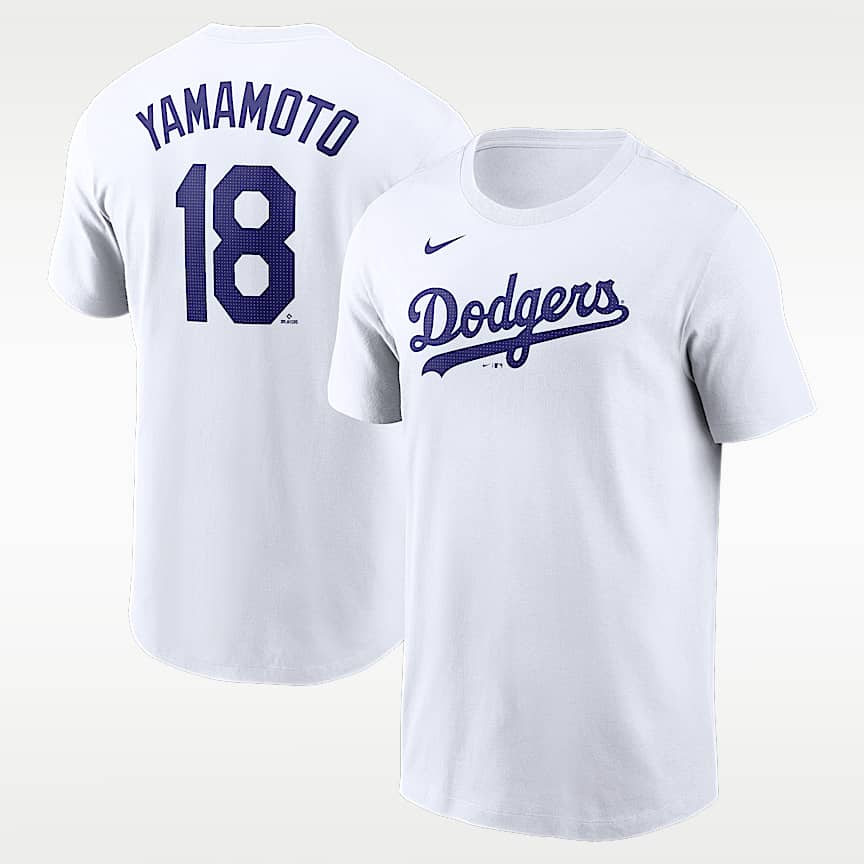 YAMAMOTO 18 白ユニフォーム Los Angeles Dodgers Yoshinobu Yamamoto