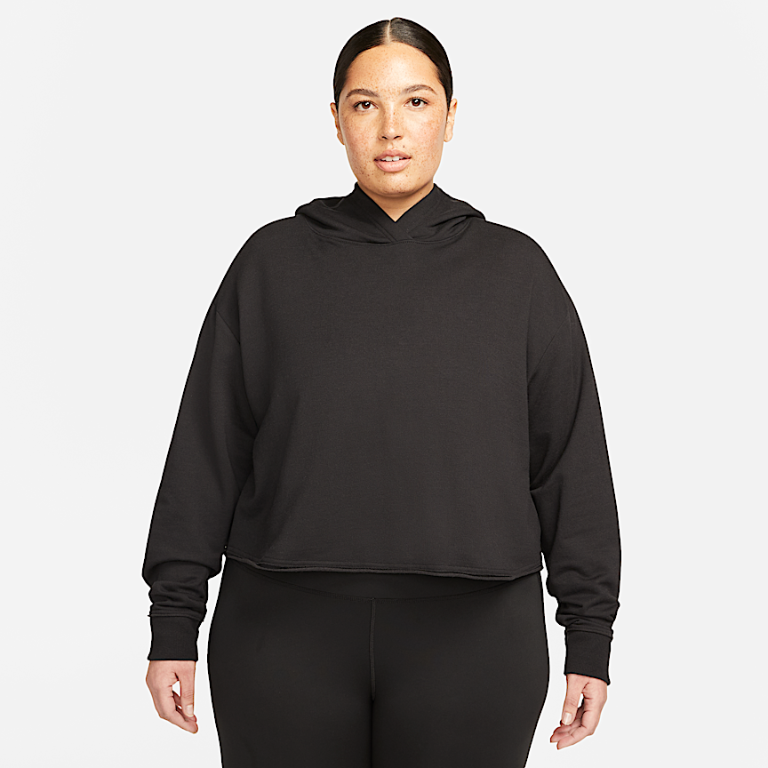 Sudadera con gorro cropped de tejido Fleece para mujer Nike Yoga Luxe.  Nike.com