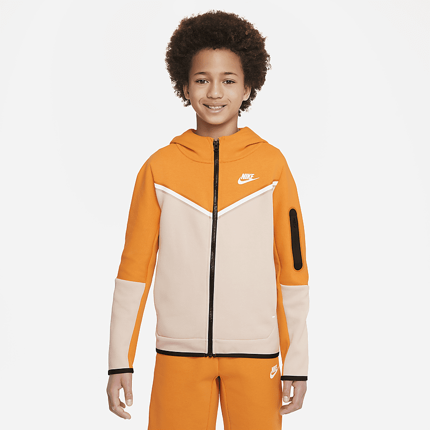 Felpa con cappuccio e zip a tutta lunghezza Nike Sportswear Tech Fleece  (Taglia grande) - Ragazzo. Nike IT