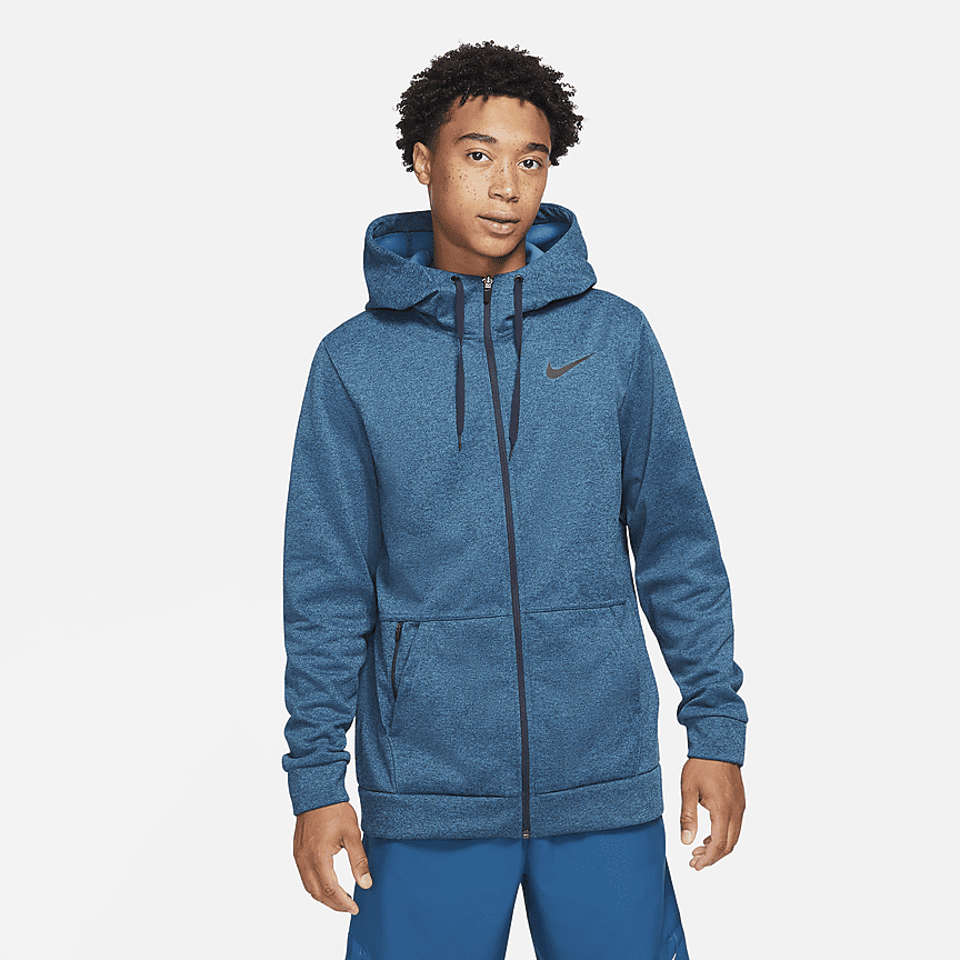 nike therma hoodie navy