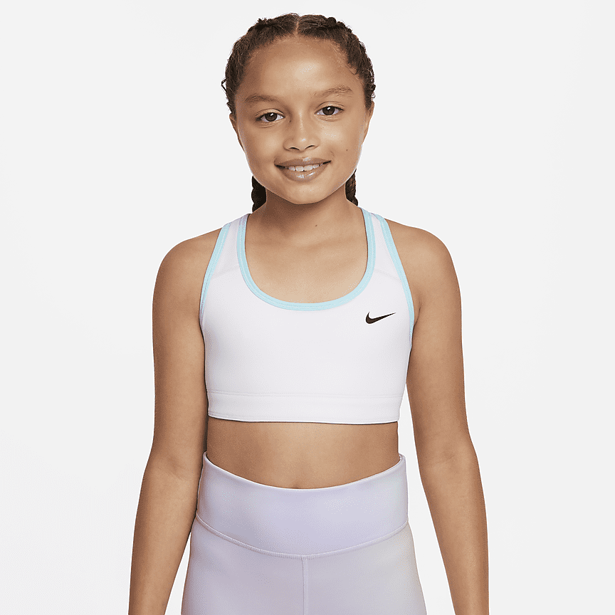 Nike Dri-FIT Swoosh Big Kids’ (Girls’) Reversible Sports Bra (Extended ...