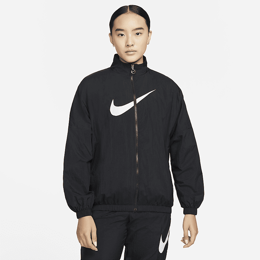 nike black cord track jacket