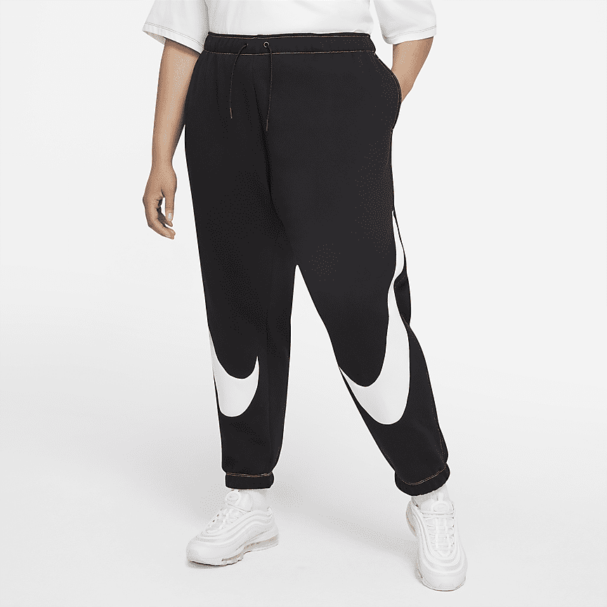 women's nike sportswear swoosh fleece jogger pants grey