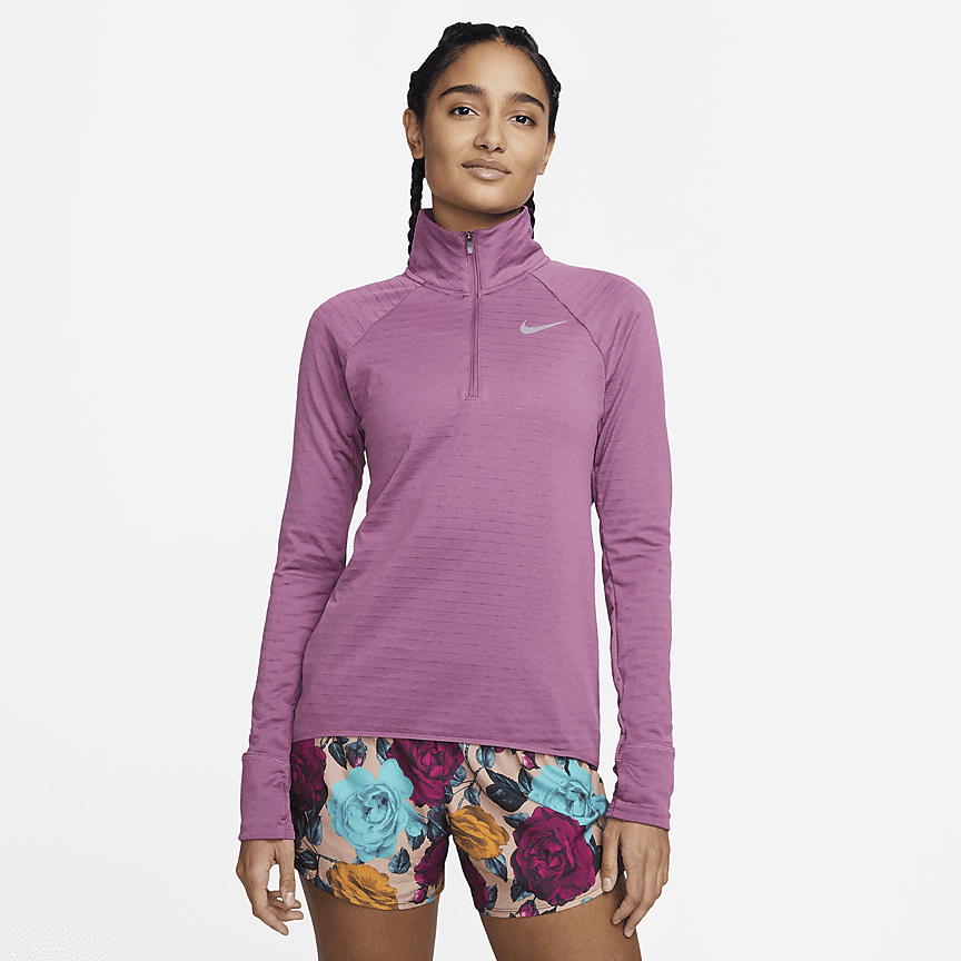 Top de running con cierre de 1/2 para mujer Nike Element. Nike.com