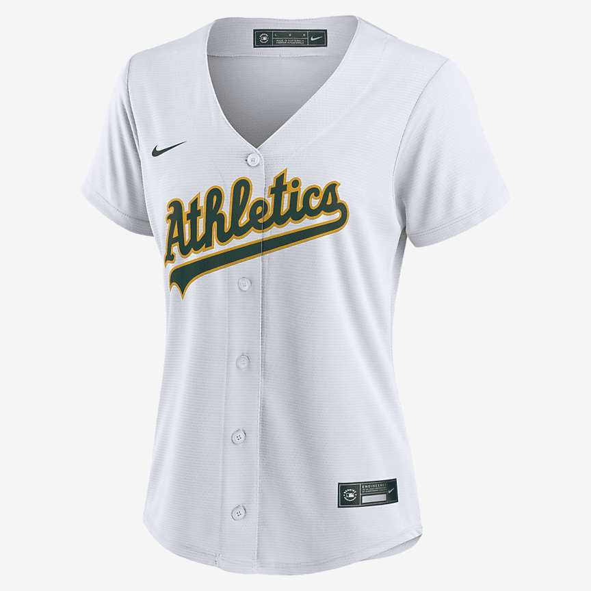 white oakland a's jersey