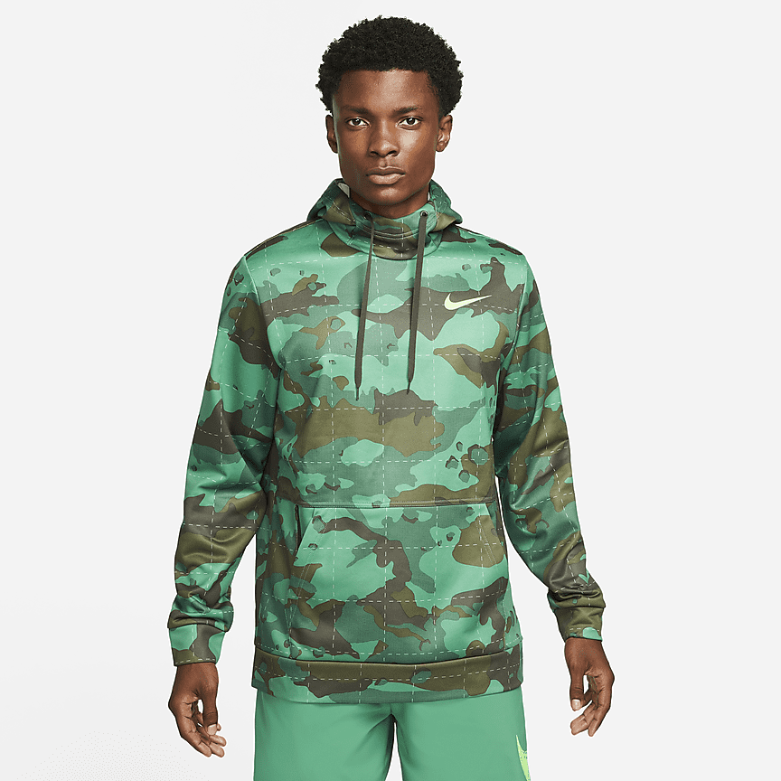 trening nike camouflage print zipped hoodie