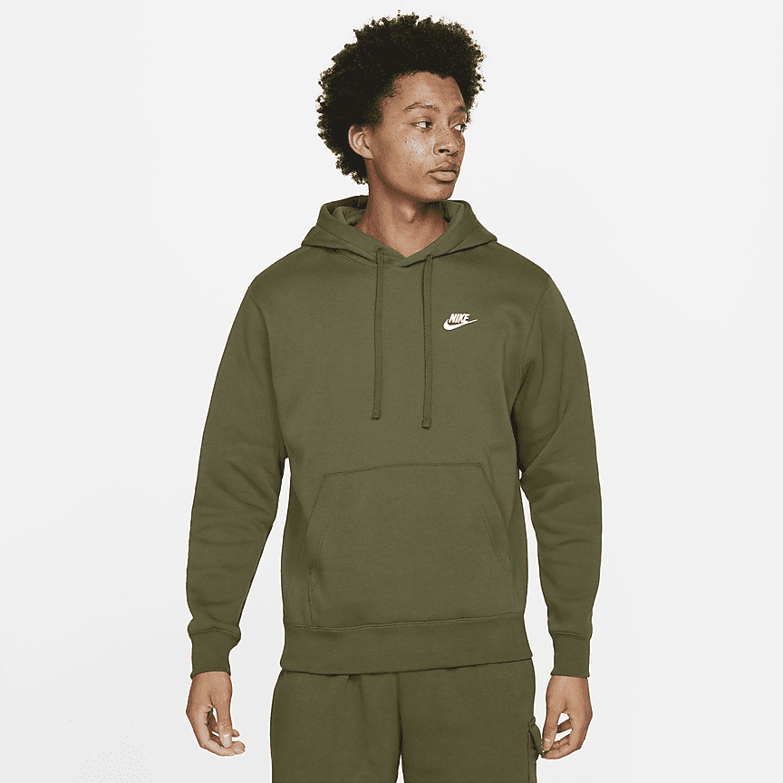 nike sportswear club fleece hoodie brown