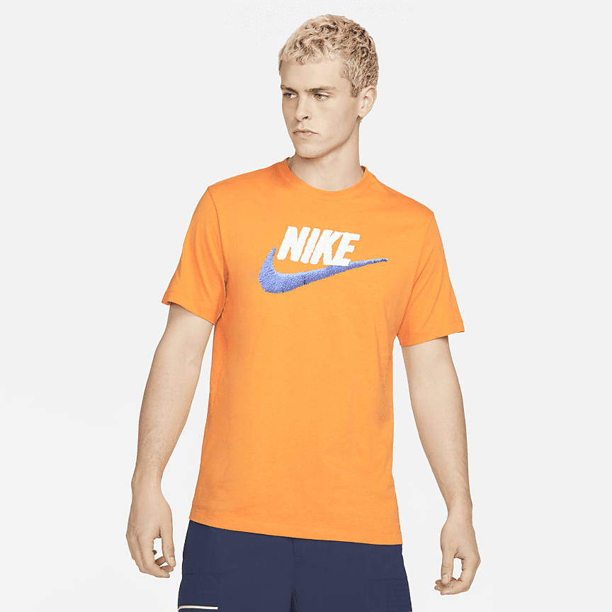 orange nike shirt mens