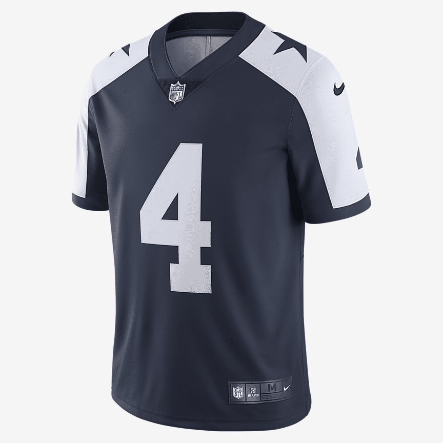 Jersey de fútbol americano edición limitada para hombre NFL Dallas Cowboys  Vapor Untouchable (Dak Prescott). Nike.com