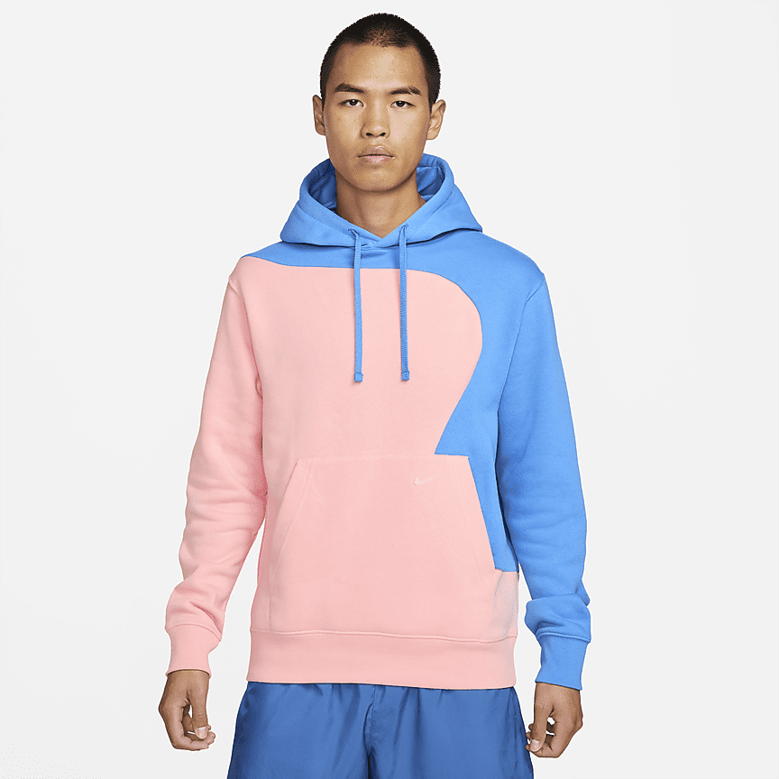 men's nike colorblock fleece hoodie