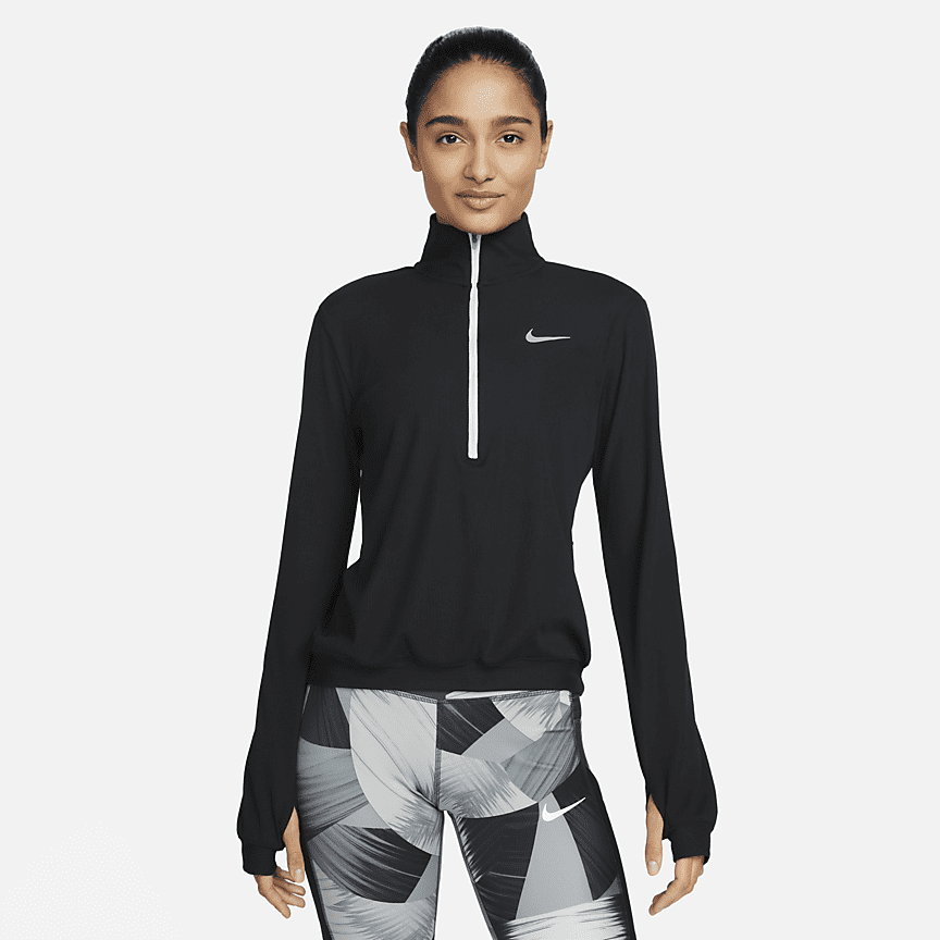 Top de running con cierre de 1/2 para mujer Nike Element. Nike.com