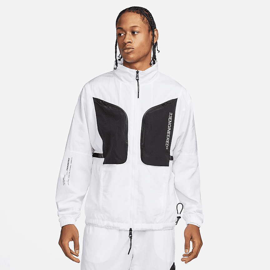 Chaqueta Jordan 23 Engineered con Bolsillos en el Pecho y los Laterales  Blanca y Negra Hombre DJ0255-100 | Comprar Online en Cap Talla L Color WHITE
