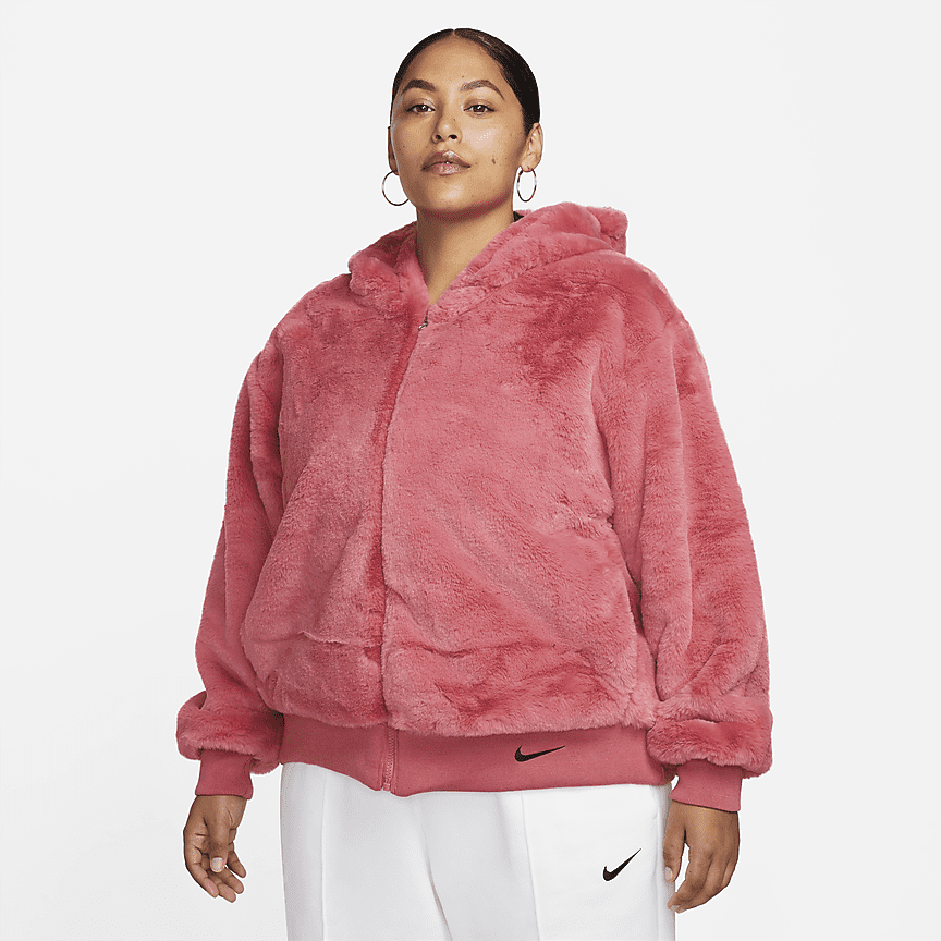 nike womens faux fur jacket
