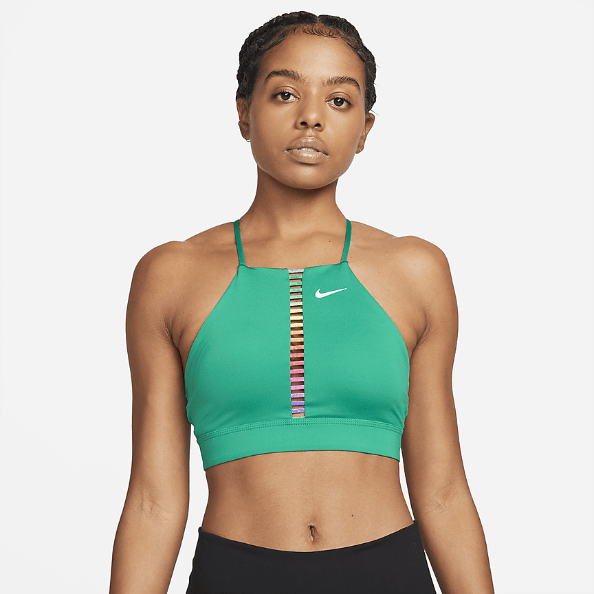 Nike Dri-FIT Indy Women's Light-Support Padded Allover Print Sports Bra.  Nike.com