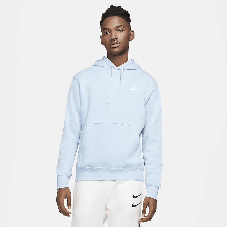 nike club fleece hoodie purple