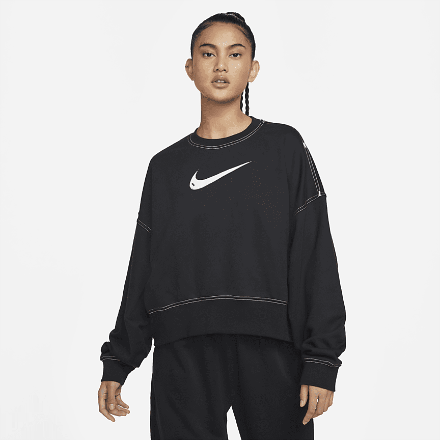 nike swoosh crop crew sweatshirt