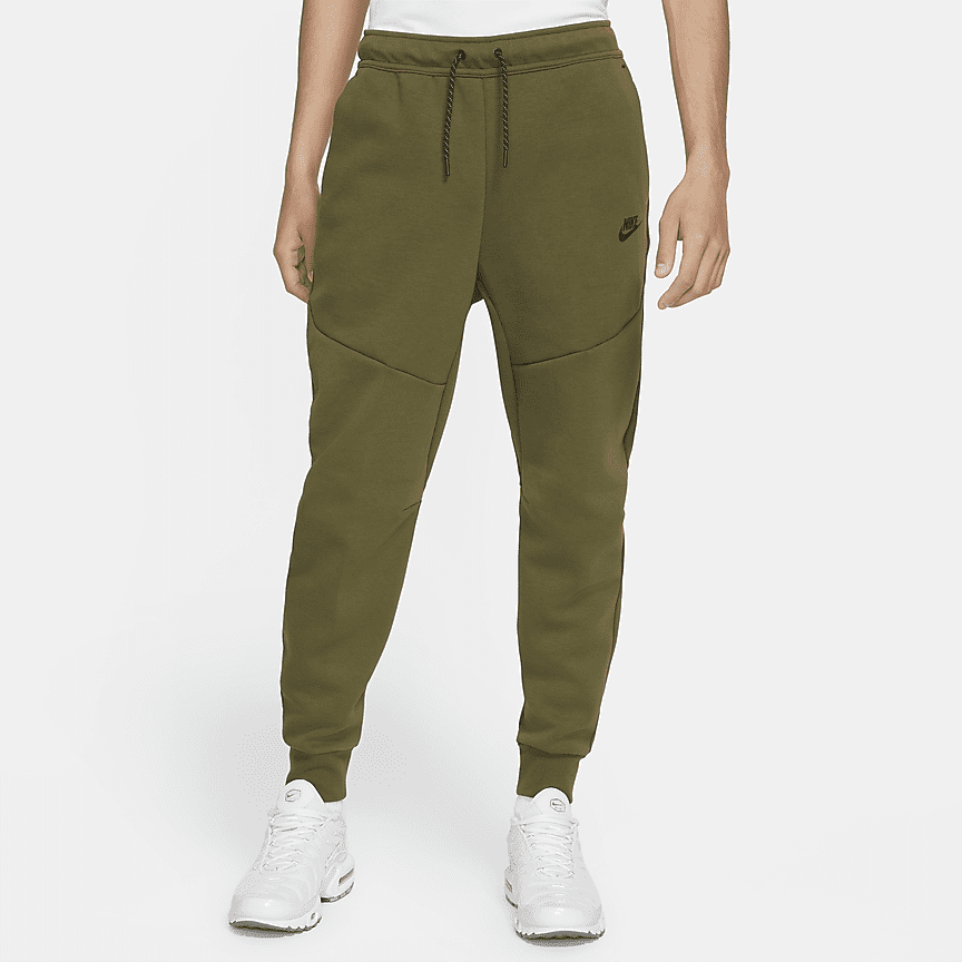 nike tech fleece joggers in khaki