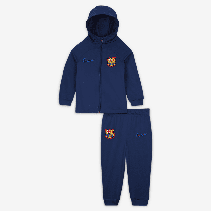 F.C. Barcelona Strike Baby \u0026 Toddler Nike Dri-FIT Knit Football Tracksuit.  Nike LU