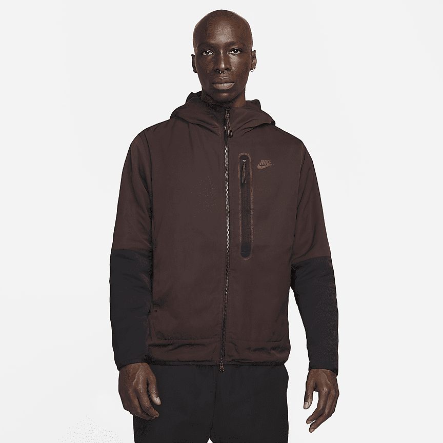 hooded technical jacket