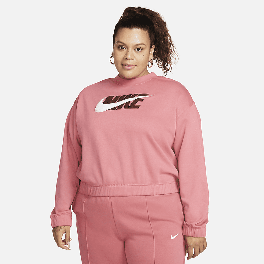 Sudadera de cuello redondo de tejido Fleece oversized para mujer Nike  Sportswear Icon Clash. Nike.com