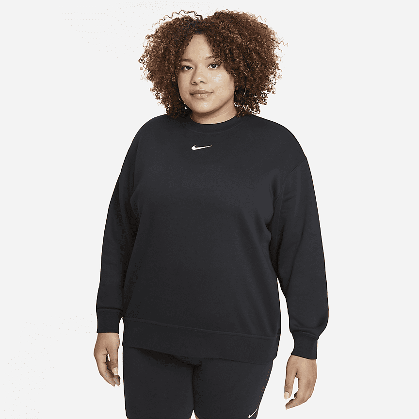 Nike Sportswear Collection Essentials Sudadera de tejido Fleece oversize  (Talla grande) - Mujer. Nike ES