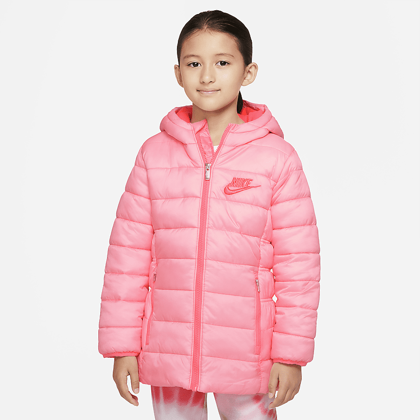 nike pink bubble coat