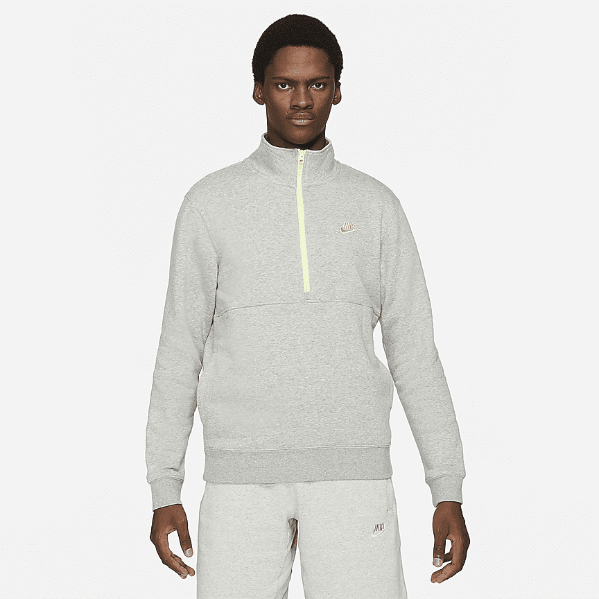 Nike Sportswear Club Men's Brushed-Back 1/2-Zip Sweatshirt. Nike LU