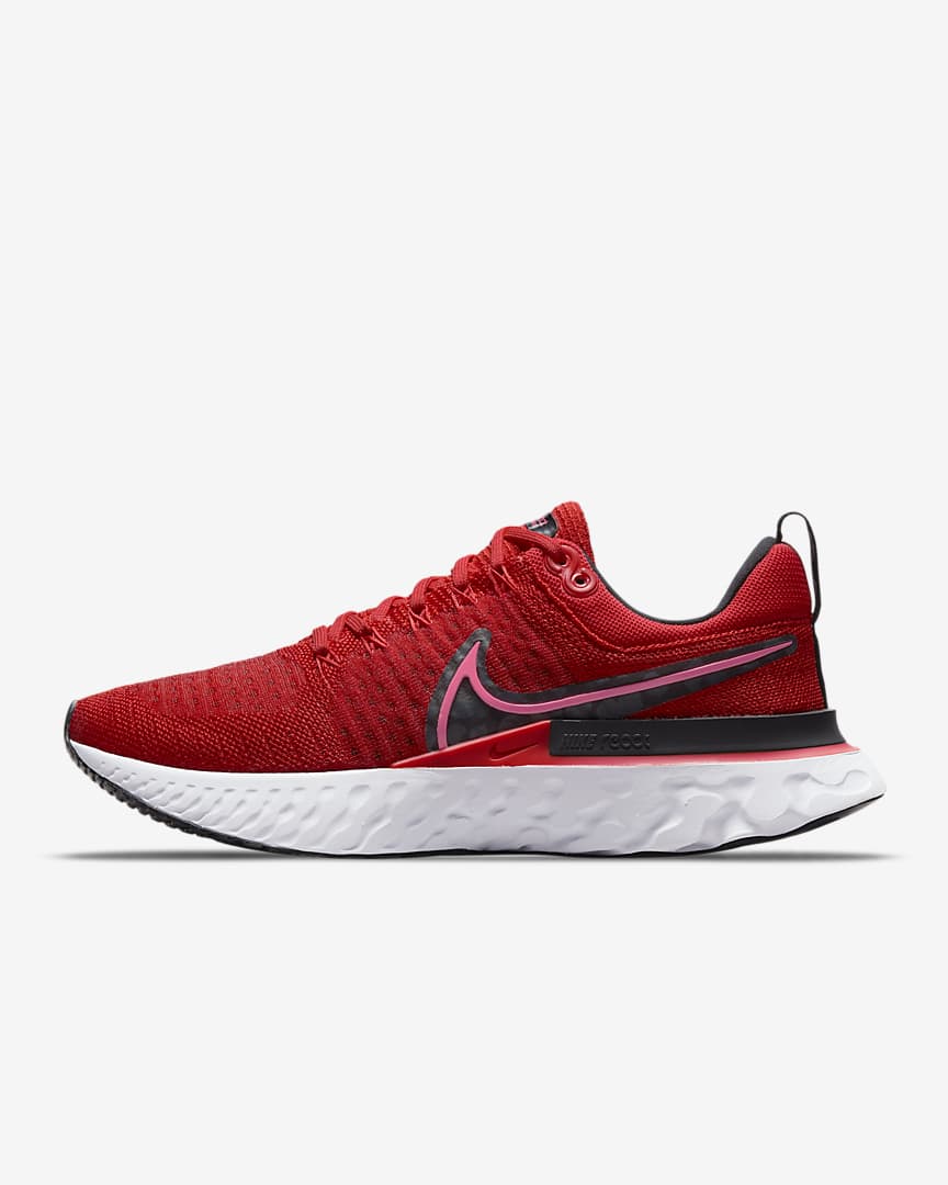 Nike React Infinity Run Flyknit 2 Women's Road Running Shoes (Chile Red/Black/Dark Smoke Grey/Hyper Pink)