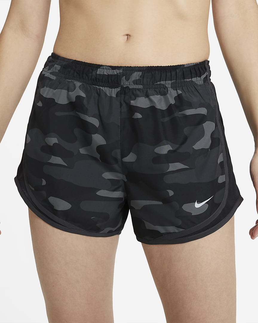 Nike Dri-FIT Tempo Women's Printed Running Shorts (Dark Smoke Grey/Black/Dark Smoke Grey/Wolf Grey)