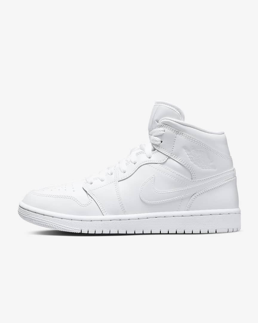 White Air Jordan 1 Mid
Women's Shoes. Never mess with a classic. Keep heritage on your feet with a white-on-white look that will never go out of style.