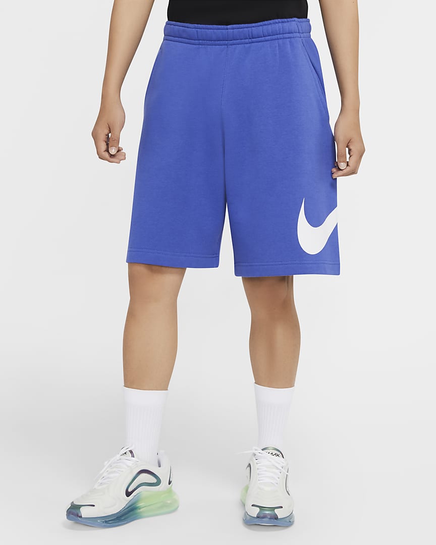 nike sweat shorts white