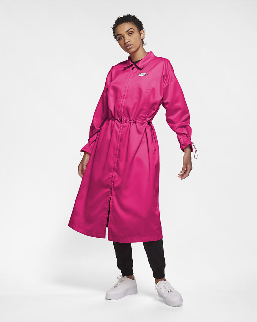 nike sportswear icon clash satin long jacket