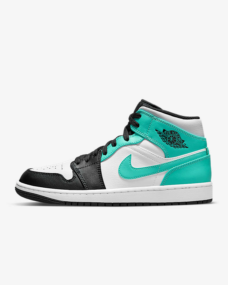 Купить Nike Air Jordan 1 Mid Shoe White/Black/Tropical Twist в  интернет-магазине Brandmall