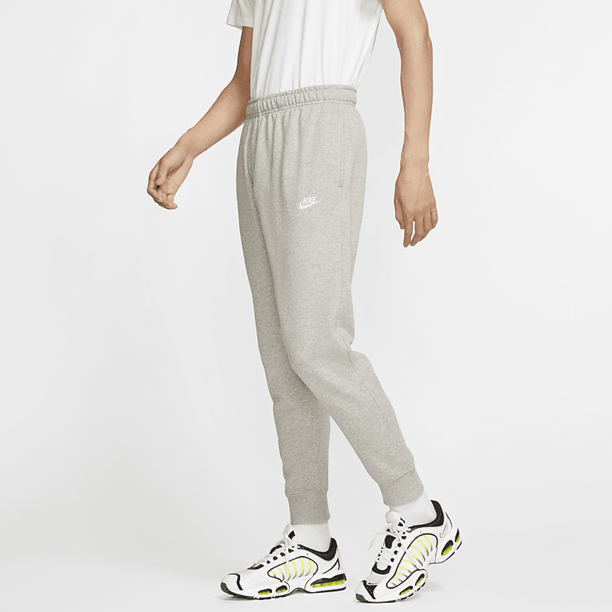 nike tech fleece white and grey joggers