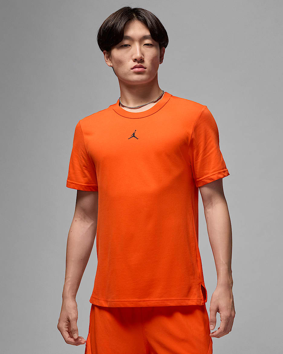 Jordan Sport Men's Dri-FIT Short-Sleeve Top - Team Orange/Black