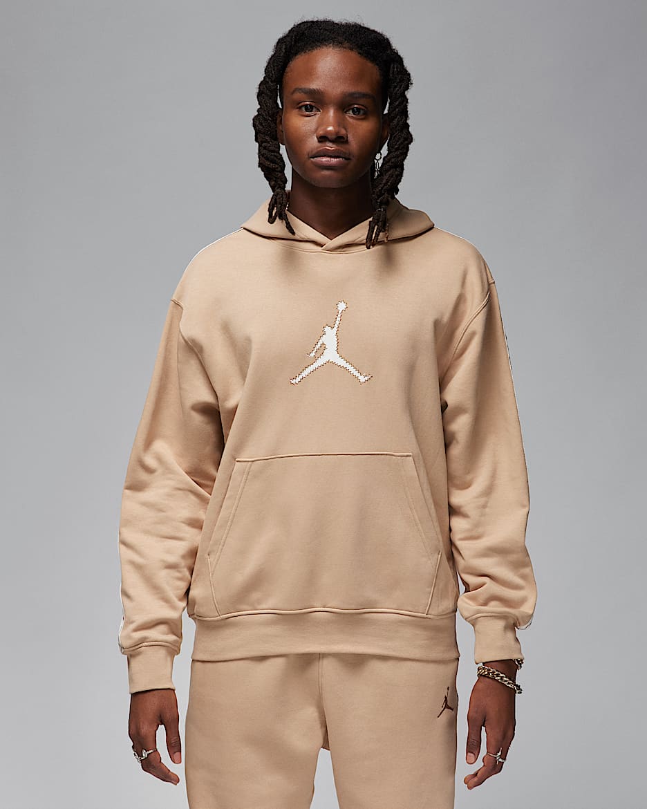 Jordan Flight MVP Men's Fleece Pullover Hoodie - Legend Medium Brown