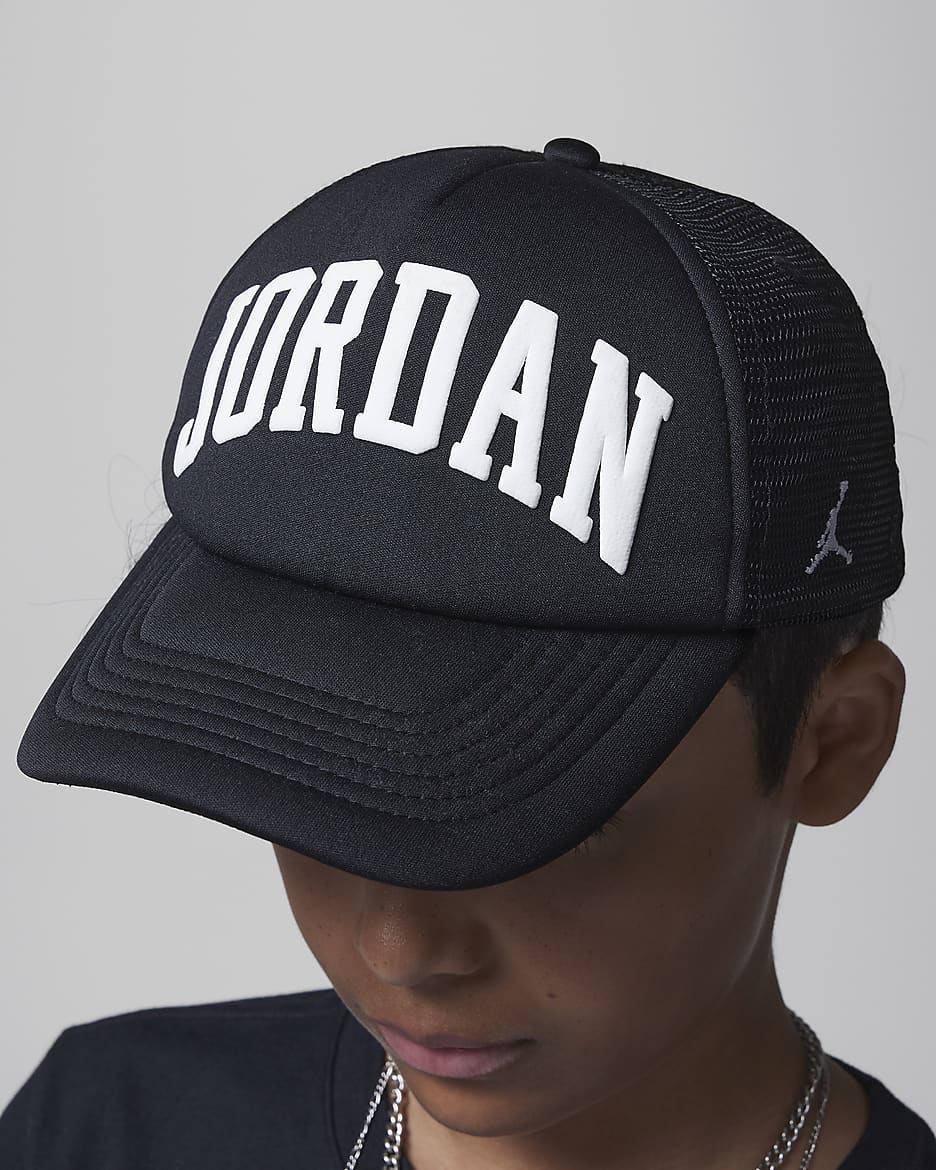 Jordan Trucker-Cap aus Schaumstoff für ältere Kinder - Schwarz