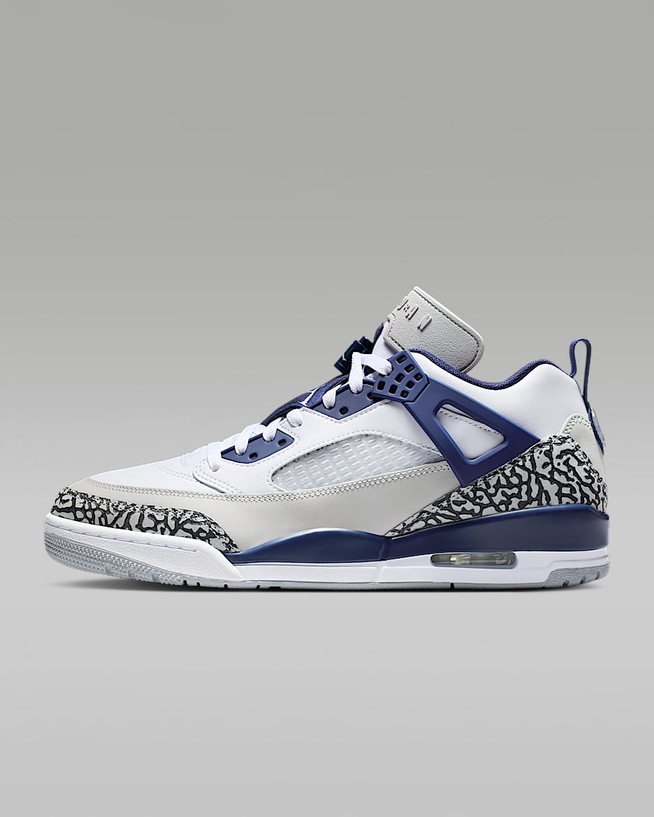 Tenis para hombre Jordan Spizike Low - Blanco/Gris neutro/Antracita/Azul marino medianoche