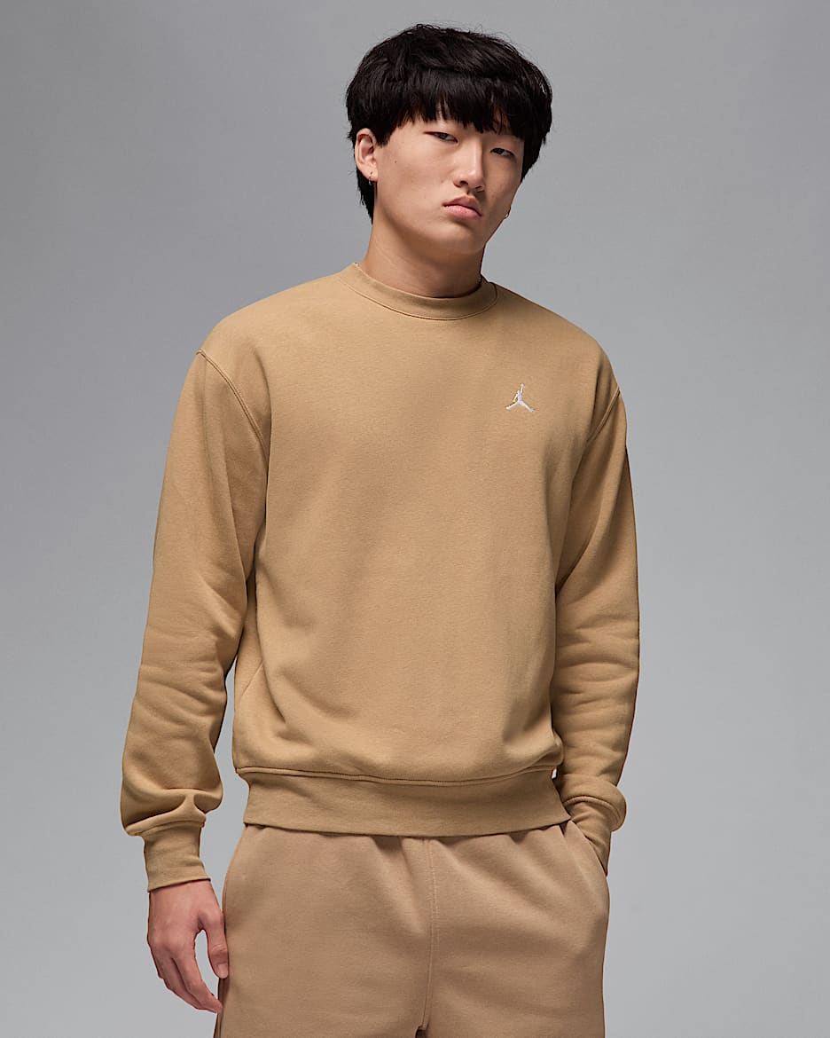 Jordan Brooklyn Fleece Men's Crew-Neck Sweatshirt - Desert Camo/White