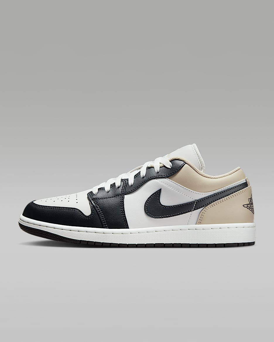 Air Jordan 1 Low Men's Shoes - Summit White/Rattan/Off-Noir