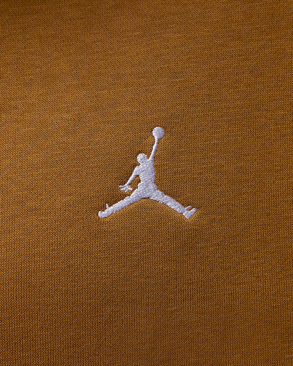 Sweat à capuche en tissu Fleece Jordan Brooklyn pour homme - Desert Bronze/Blanc